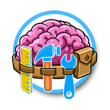 brain with learning tools