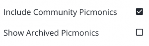 Include community Picmonics 