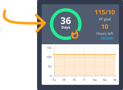 Picmonic Dashboard Streak