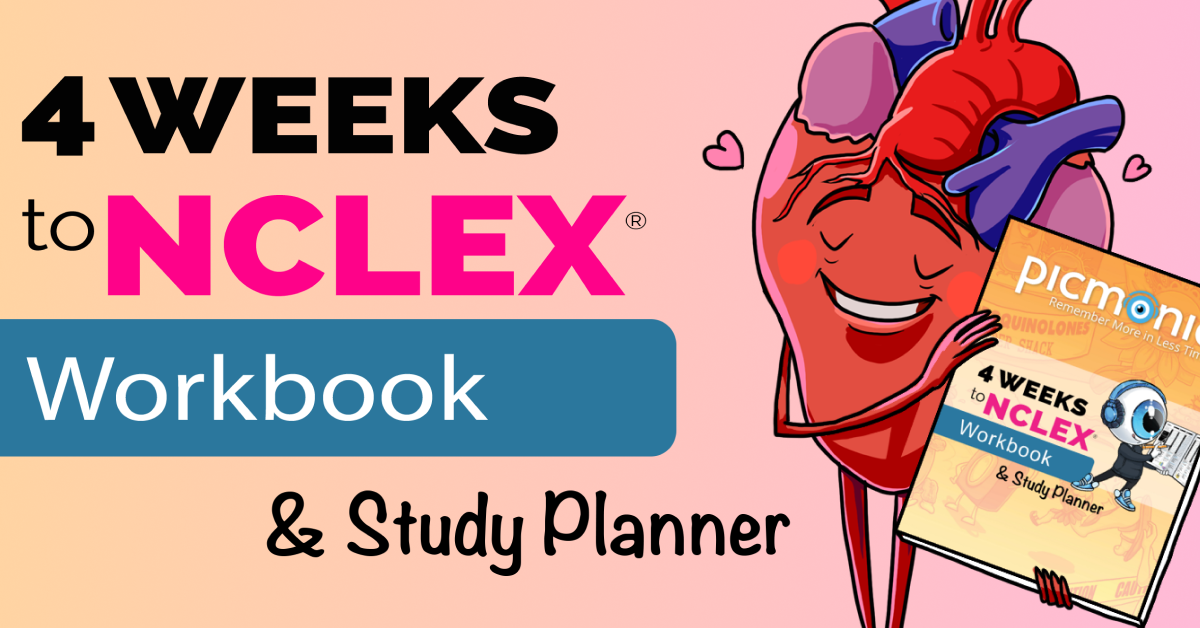 4 Weeks To NCLEX Workbook Study Planner Picmonic